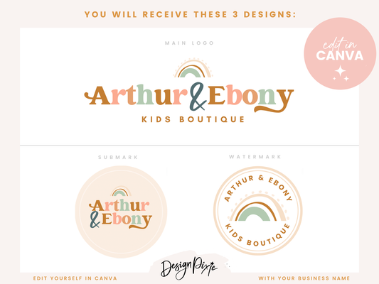 Arthur And Ebony Logo Template
