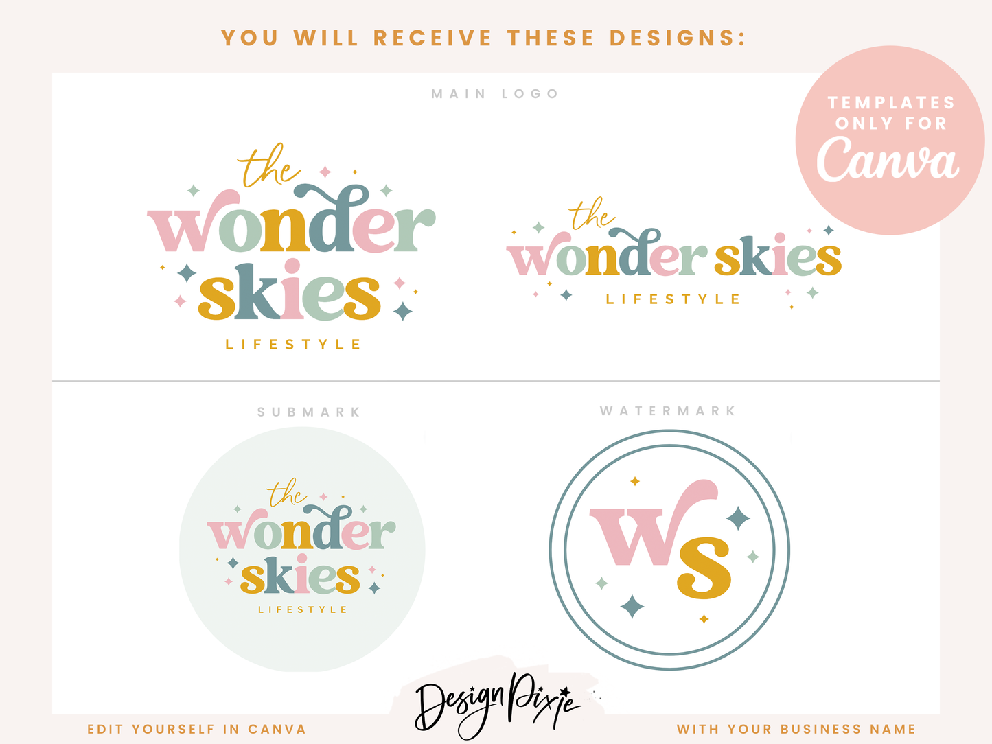Wonder Skies Logo Template