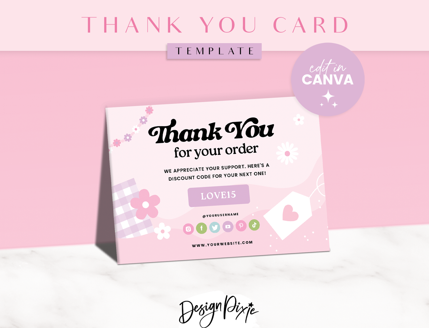 Thank You Card Template - Kindness Era