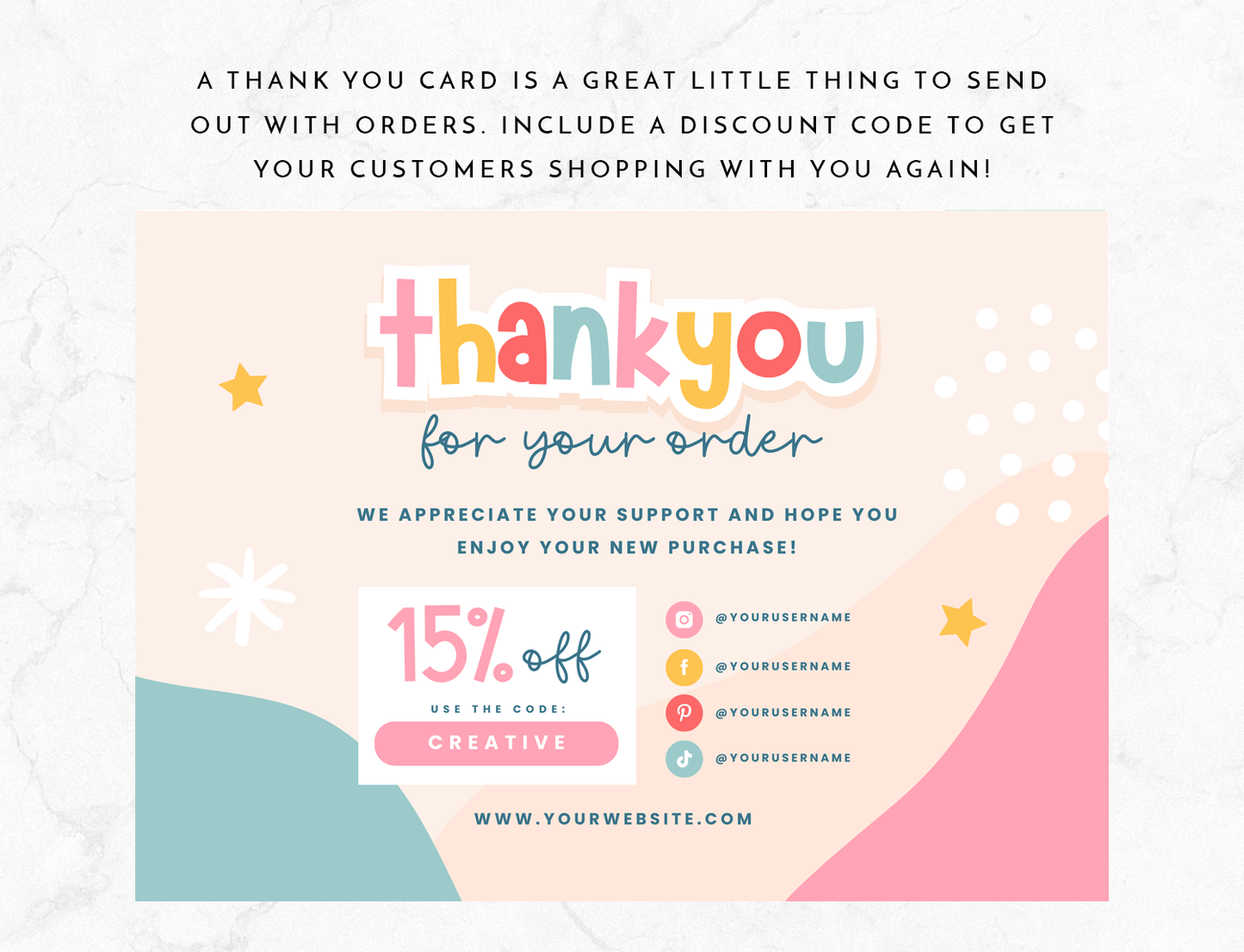 Thank You Card Template - Creation Club