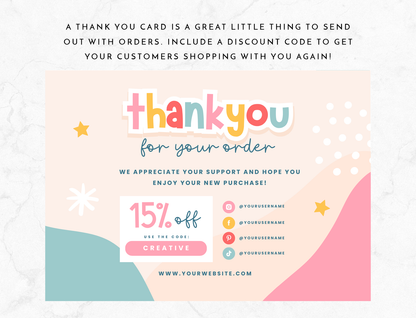 Thank You Card Template - Creation Club