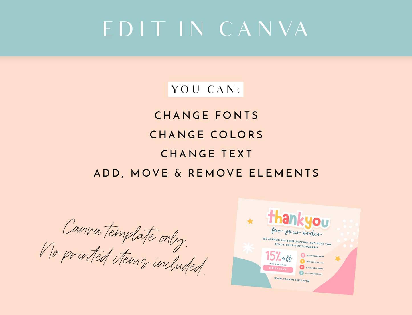 Thank You Card Template - Creation Club