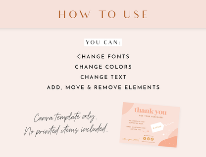 Thank You Card Template - Daze And Magic