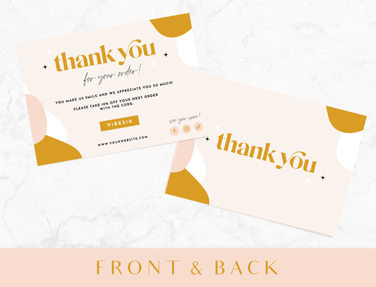 Boho Thank You Card Template