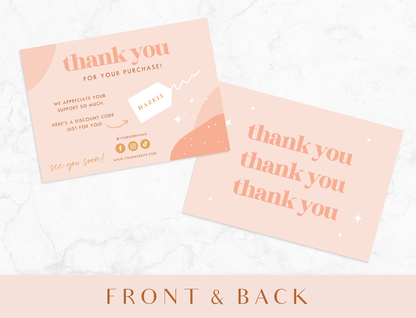 Thank You Card Template - Daze And Magic